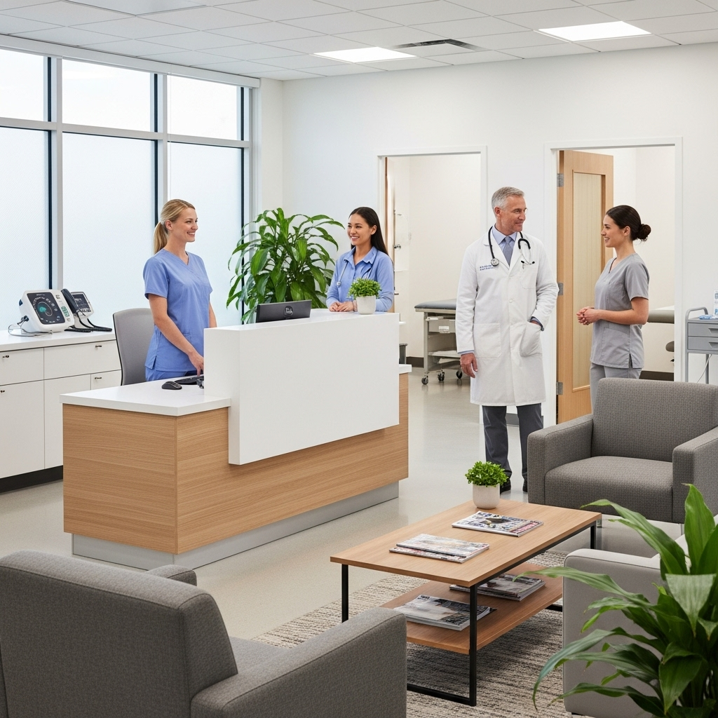 Professional healthcare office environment