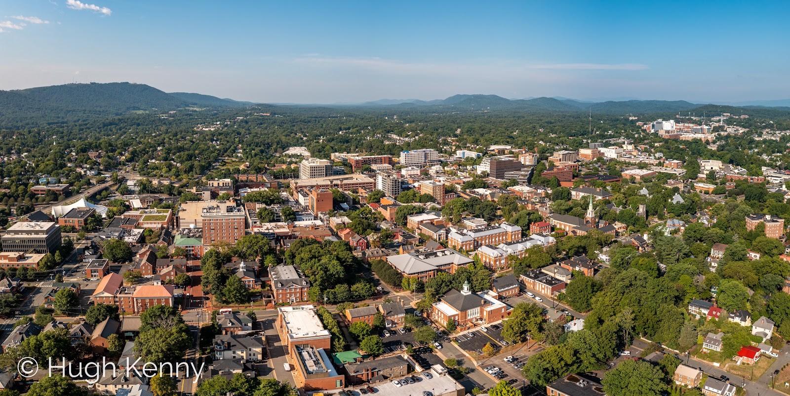 Charlottesville VA cityscape