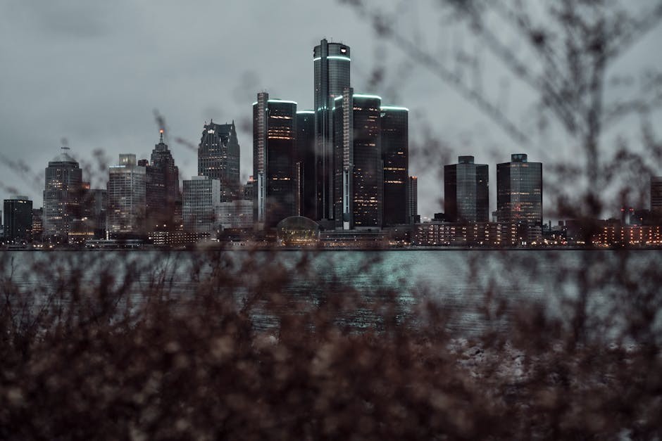Detroit cityscape and skyline